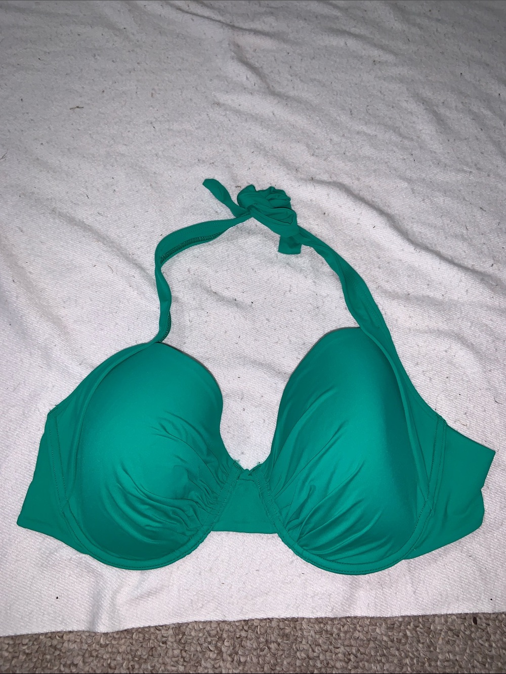 Tommy Bahama Kelly green Halter Bikini Top 36DD